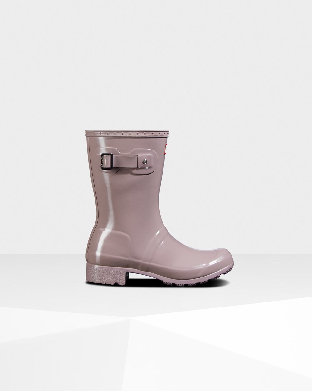 Botas de Lluvia Cortas Hunter Mujer - Original Tour Foldable Gloss - Morados - CAKZJEN-23